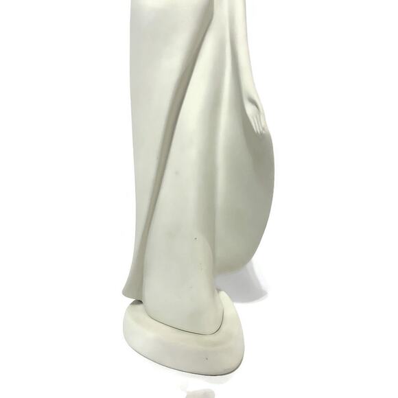 Our Lady With Child Francesco Pinton Porcelain Statue Signed by Artist 16.5 Inch - Picture 8 of 13